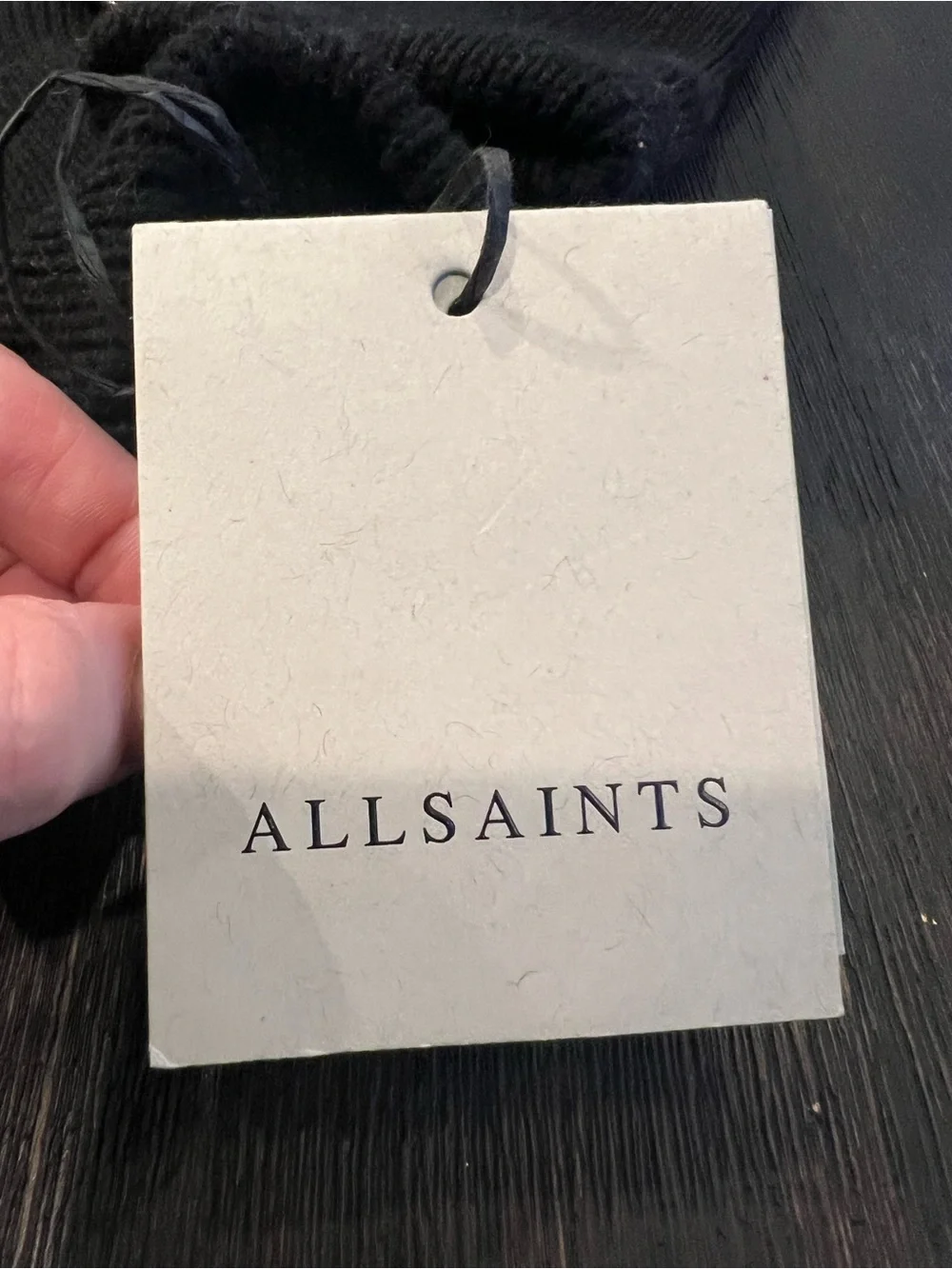 NWT AllSaints Black Cuff Leather Glove Size Small
